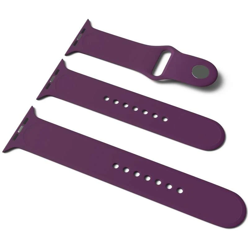 

Силиконовый ремешок для Apple Watch Sport Band 42 / 44 (S/M & M/L) 3pcs (Фиолетовый / Grape), Фіолетовий / grape