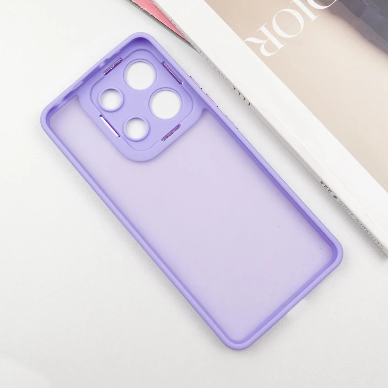TPU+PC чохол Accent на Xiaomi Poco C75 – White / Purple. Фото 3 з 6