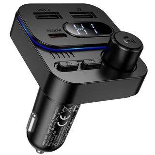 АЗУ FM модулятор Borofone BC61 Ocean 45W (1USB-A/1C) фото 1 из 6