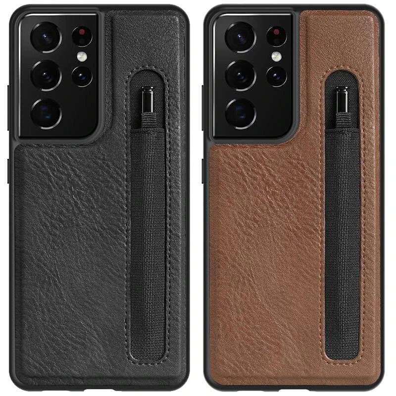 

Шкіряна накладка Nillkin Aoge (з тримачем ручки) на Samsung Galaxy S21 Ultra