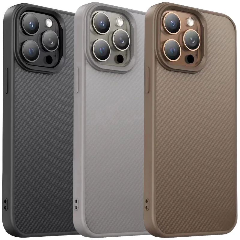 TPU чохол Carbon Protective with Magsafe для Apple iPhone 17 Pro Max (6.9") фото 2 з 2