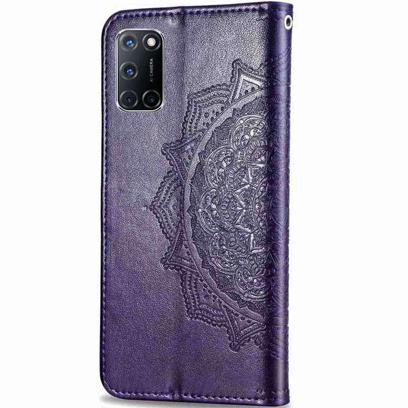 Шкіряний чохол-книжка Art Case з візитницею для Oppo A52 / A72 / A92 – Фіолетовий. Фото 4 з 5