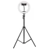 Кольцевая светодиодная LED лампа Arc Ring 10" + tripod 2.1m – Black. Фото 2 из 10