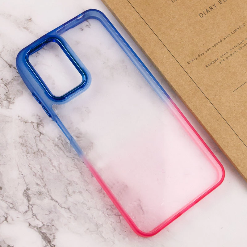 Силіконовий чохол фреш на Samsung Galaxy A24 4G – Рожевий / Синій. Фото 5 з 9