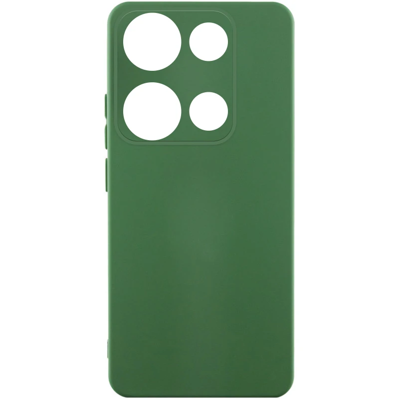 Чохол Silicone Case Lakshmi Plus з закритою камерою на Xiaomi Redmi Note 14S – Зелений / Dark green. Фото 2 з 5