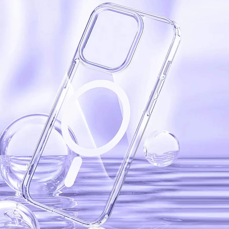 Чехол TPU Crystal Case with Magnetic Fit для Apple iPhone 15 Pro (6.1") – Clear. Фото 5 из 7