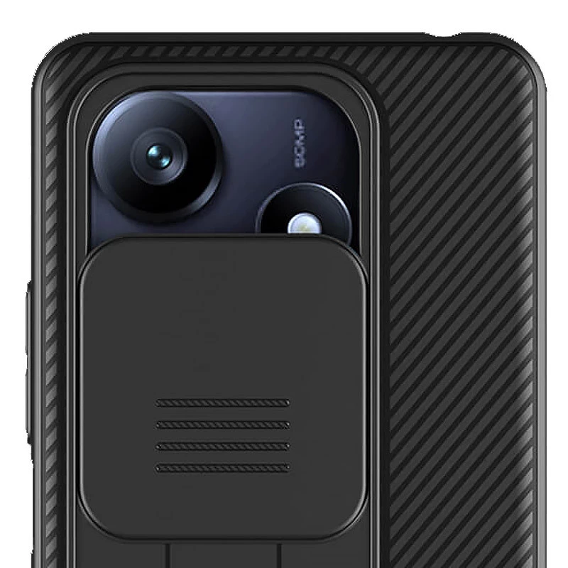 Карбована накладка Nillkin зі шторкою для камери на Xiaomi Redmi Note 14 5G – Чорний / Black. Фото 10 з 11