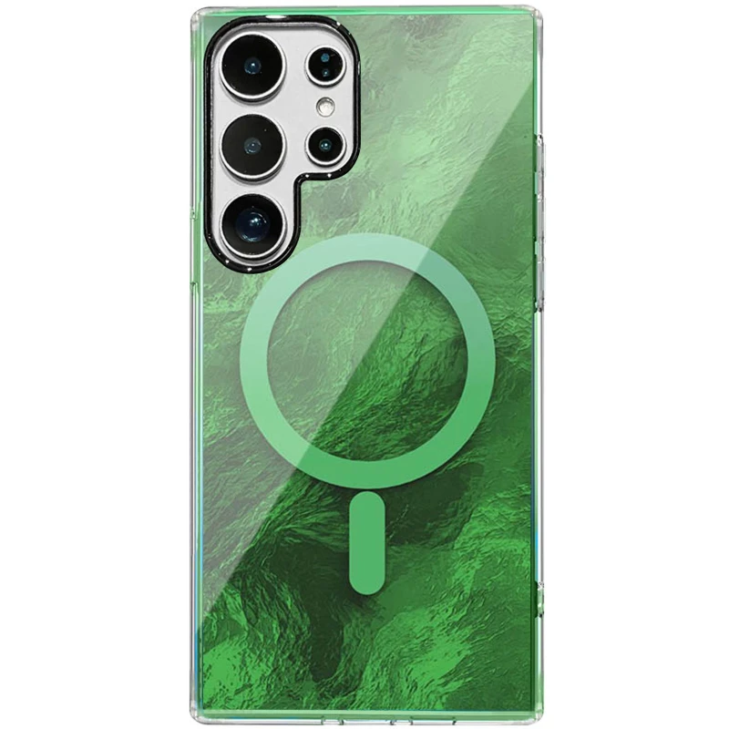 Силіконовий чохол Shiny Mountain (MagFit) для Samsung Galaxy S24 Ultra – Green. Фото 1 з 1