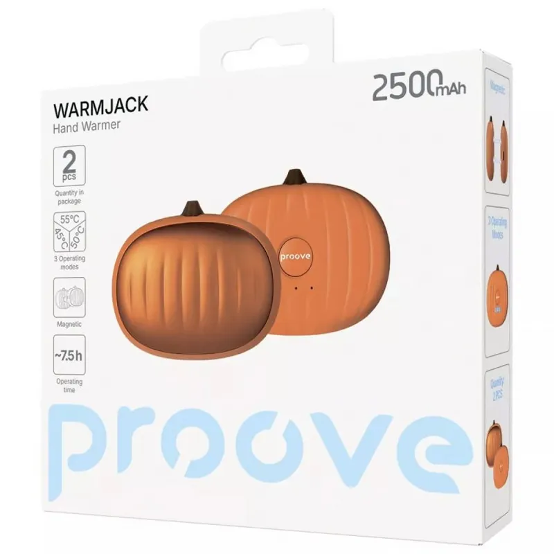 Портативний обігрівач для рук Proove WarmJack 2500 mAh – Orange. Фото 4 з 4