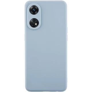 Цветной силиконовый чехол с защитой камеры для Oppo Reno 8T 4G — Серый / Smoky Gray