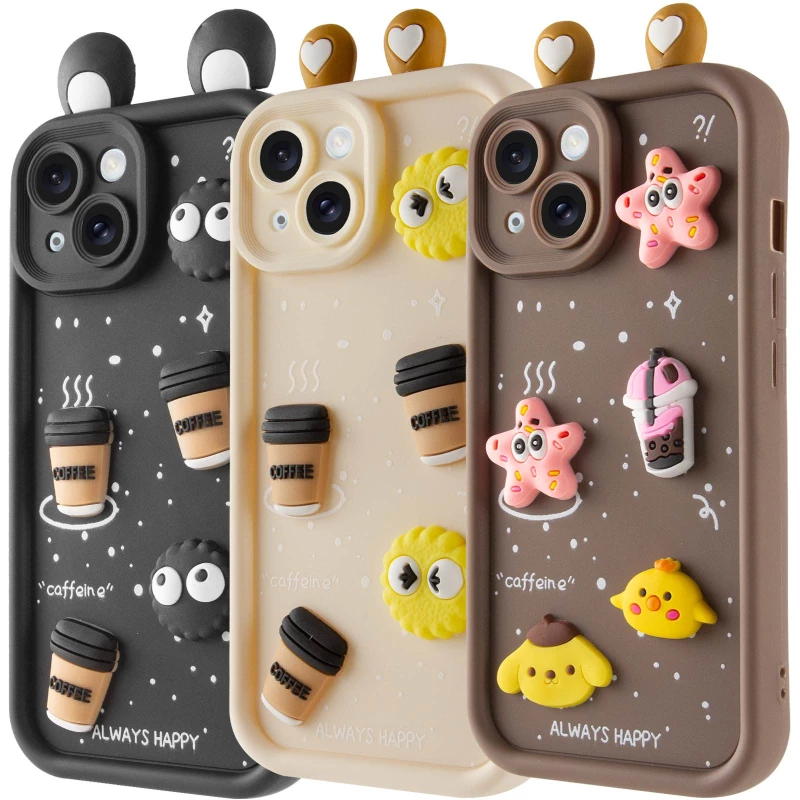 Силиконовый чехол Funny Toys with Ears для Apple iPhone 15 (6.1") фото 1 из 2