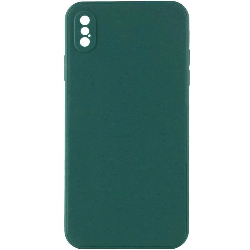 

Кольоровий силіконовий чохол із захистом камери на Apple iPhone XS Max (6.5") (Зелений / Forest green)
