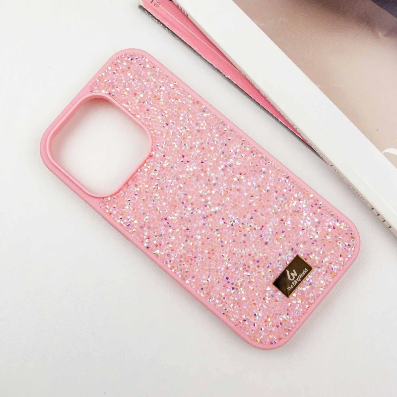 TPU чохол Bling World Rock Diamond на Apple iPhone 12 (6.1") – Рожевий. Фото 4 з 8