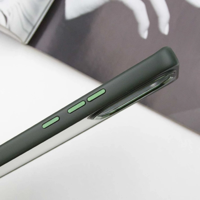 Захистний чохол TPU+PC матовий на Xiaomi Redmi Note 13 Pro+ – Dark Green. Фото 7 з 8