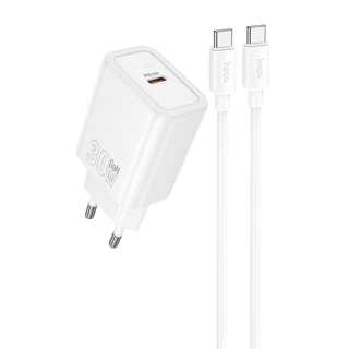 МЗП Hoco N62 Gentle PD30W (1USB-C) + кабель Type-C to Type-C фото 1 з 4
