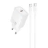 МЗП Hoco N62 Gentle PD30W (1USB-C) + кабель Type-C to Type-C – White. Фото 1 з 4