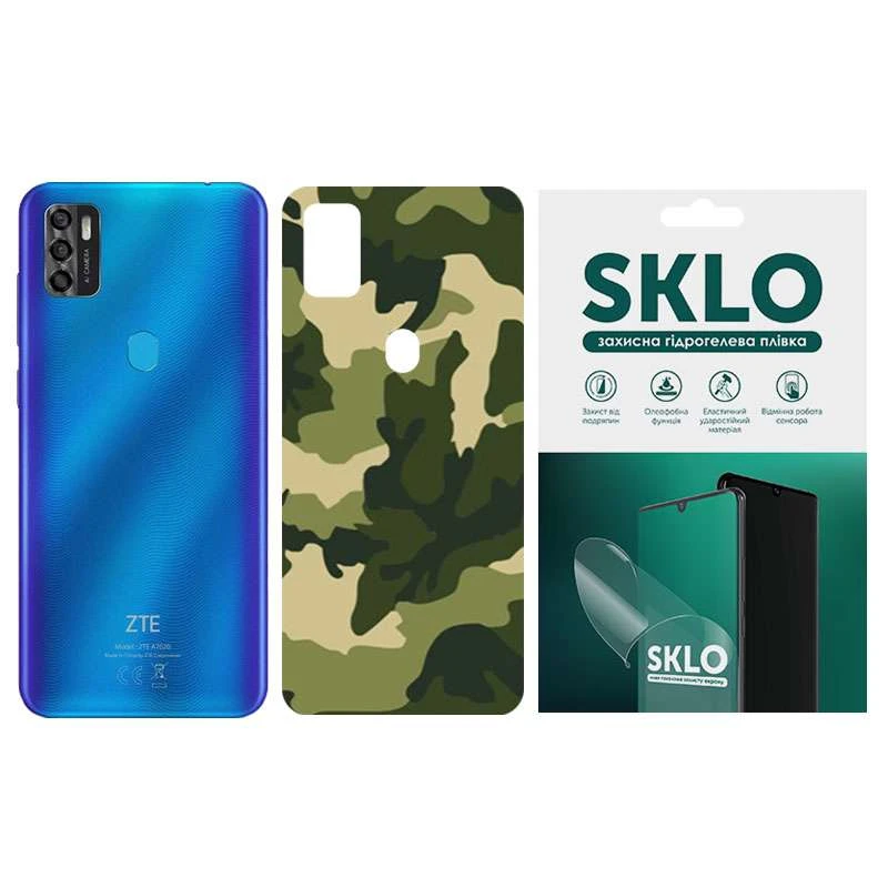 

Защитная плёнка SKLO Back Camo на тыльную сторону для ZTE Axon 10 Pro (Зеленый / Army Green), Зелений / army green