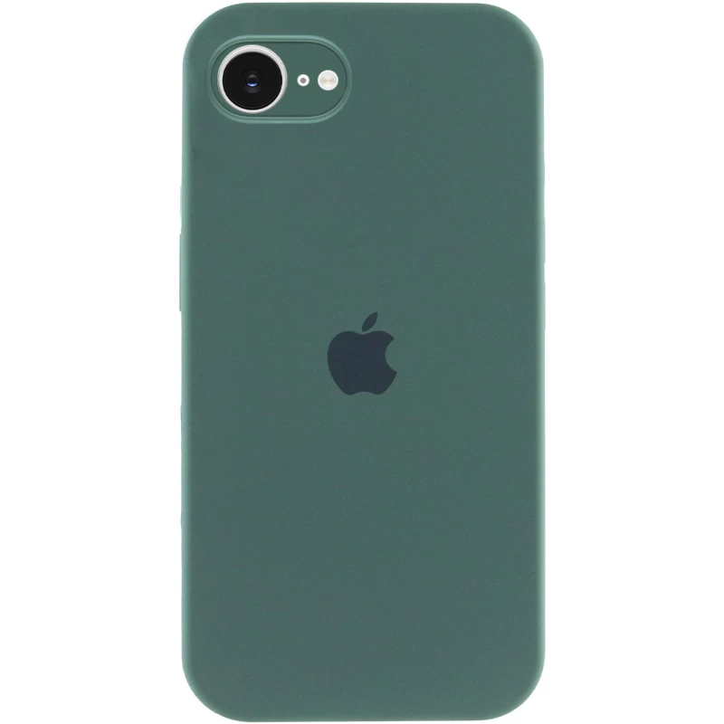 Чехол Silicone Case с закрытым низом для Apple iPhone 17e (6.1") – Зеленый / Pine green. Фото 1 из 6
