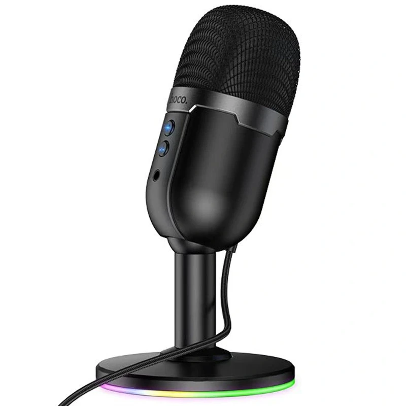 Мікрофон всеспрямований для геймінгу Hoco L25 Bright USB – Black. Фото 5 з 5