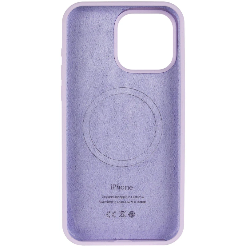 Чехол Silicone Case (AA) Logo with MagSafe для Apple iPhone 11 (6.1") – Сиреневый / Lilac. Фото 4 из 6