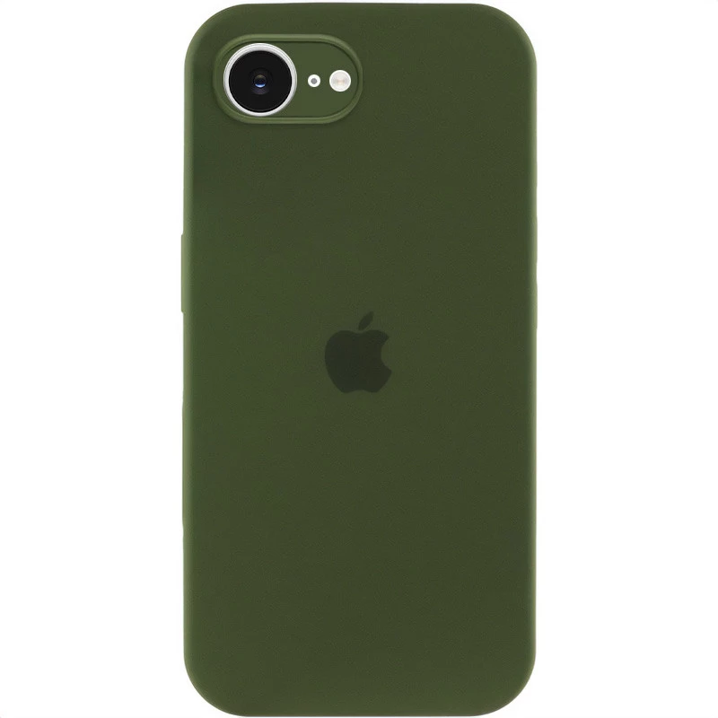 Чохол Silicone Case з закритим низом на Apple iPhone 16e (6.1") – Зелений / Dark Olive. Фото 2 з 6