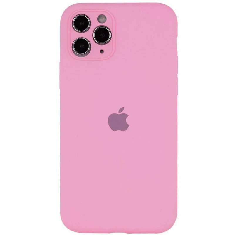 

Чехол Silicone Case с защитой камеры для Apple iPhone 12 Pro (6.1") (Розовый / Light pink), Рожевий / light pink