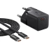 МЗП Baseus GaN5 Fast Charger (mini) 1C 25W + Type-C to Type-C (P10110909113) – Cluster Black. Фото 2 з 3