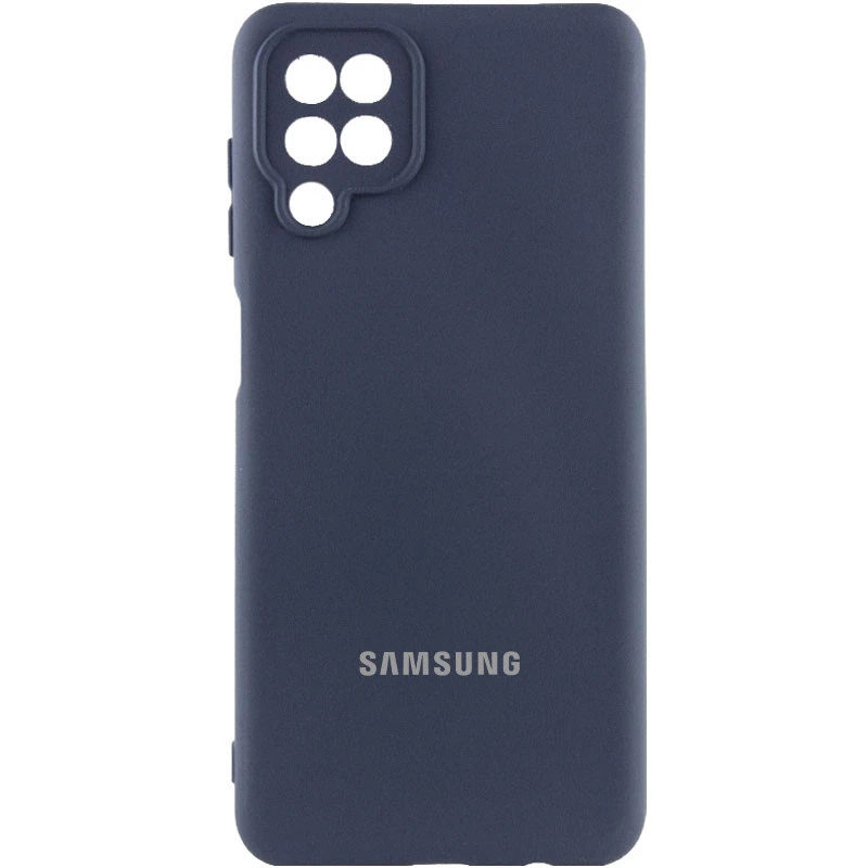 Чохол Silicone Case Lakshmi Premium L з закритою камерою на Samsung Galaxy A12 – Темно-синій / Midnight blue. Фото 1 з 2