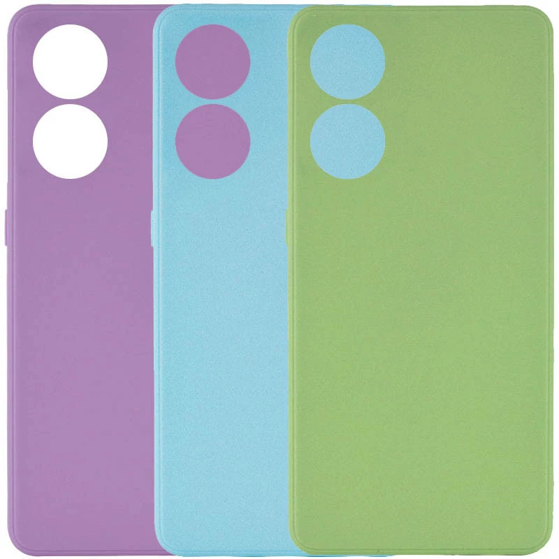 Цветной силиконовый чехол с защитой камеры для Oppo Reno 8T 4G фото 2 из 2