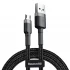 Дата кабель Baseus Cafule MicroUSB Cable 1.5A (2m) – Сірий / Чорний. Фото 2 з 5
