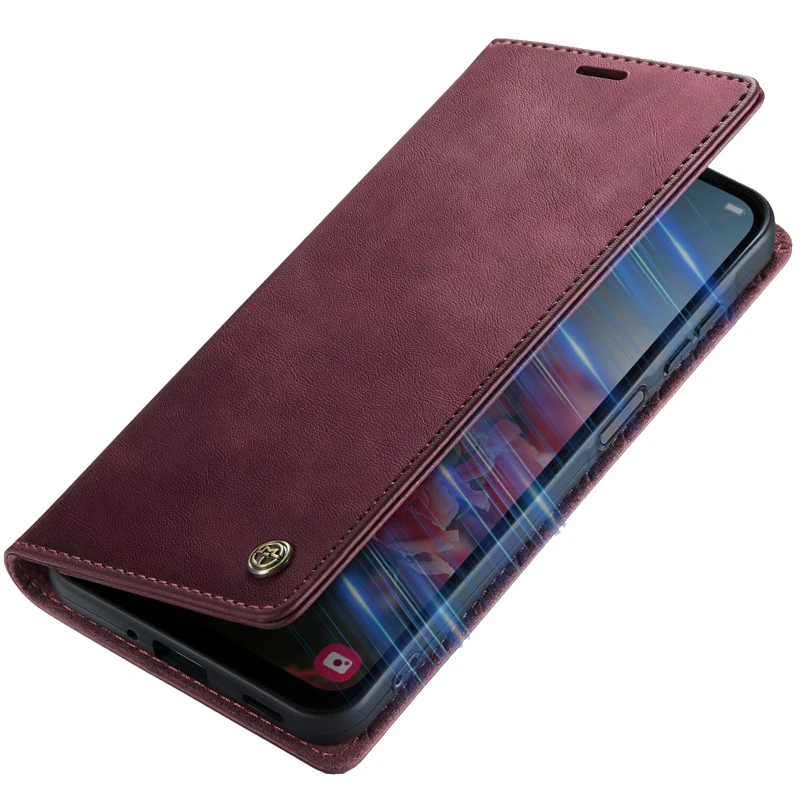 Шкіряний чохол-книжка CaseMe Velvet Matte для Samsung Galaxy A16 4G/5G – Red. Фото 5 з 5