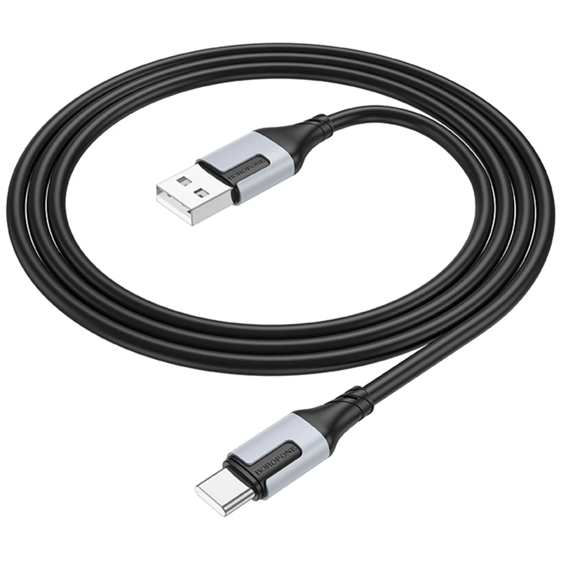 Дата кабель Borofone BX101 Creator USB to Type-C 3A (1m) – Black. Фото 3 из 5