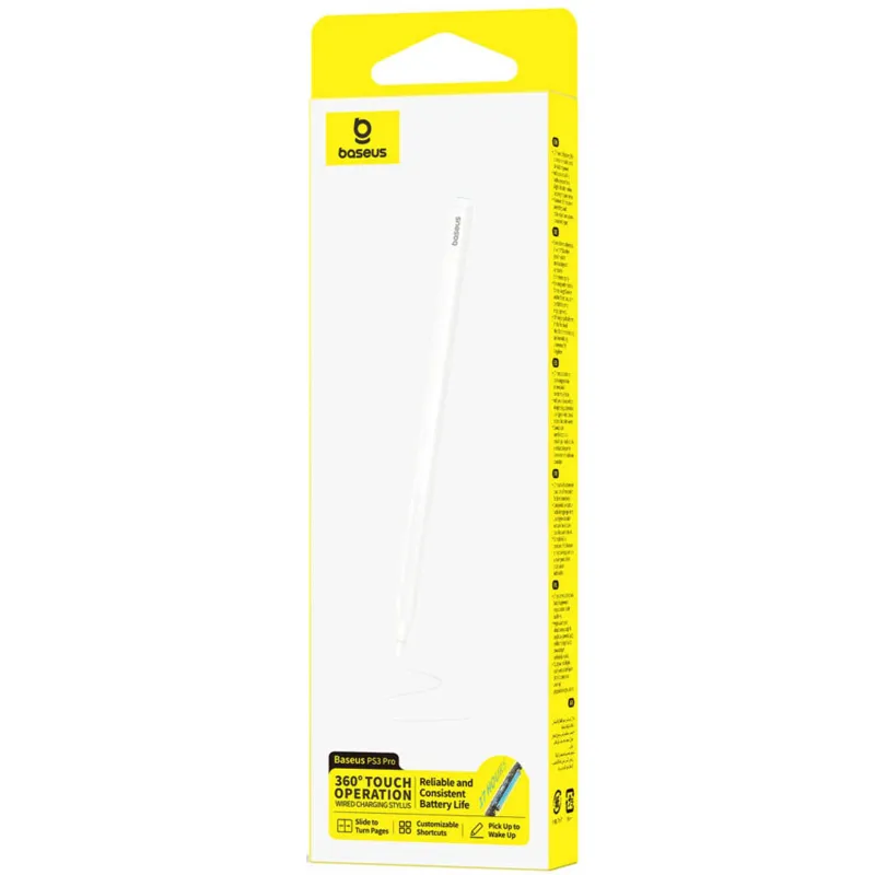 Стілус Baseus Smooth Writing PS3 Pro Touch Operation (B0004A01) – Moon White. Фото 5 з 5