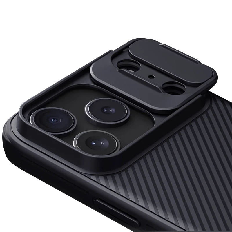 Карбована накладка Nillkin Pro зі шторкою для камери на Apple iPhone 17 Pro Max (6.9") – Black. Фото 9 з 9