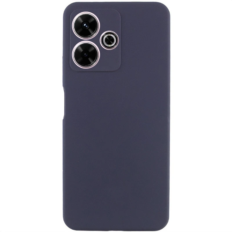 Чехол Silicone Case Lakshmi Premium з закритою камерою на Xiaomi Poco M6 4G – Темно-синий / Midnight blue. Фото 1 из 3