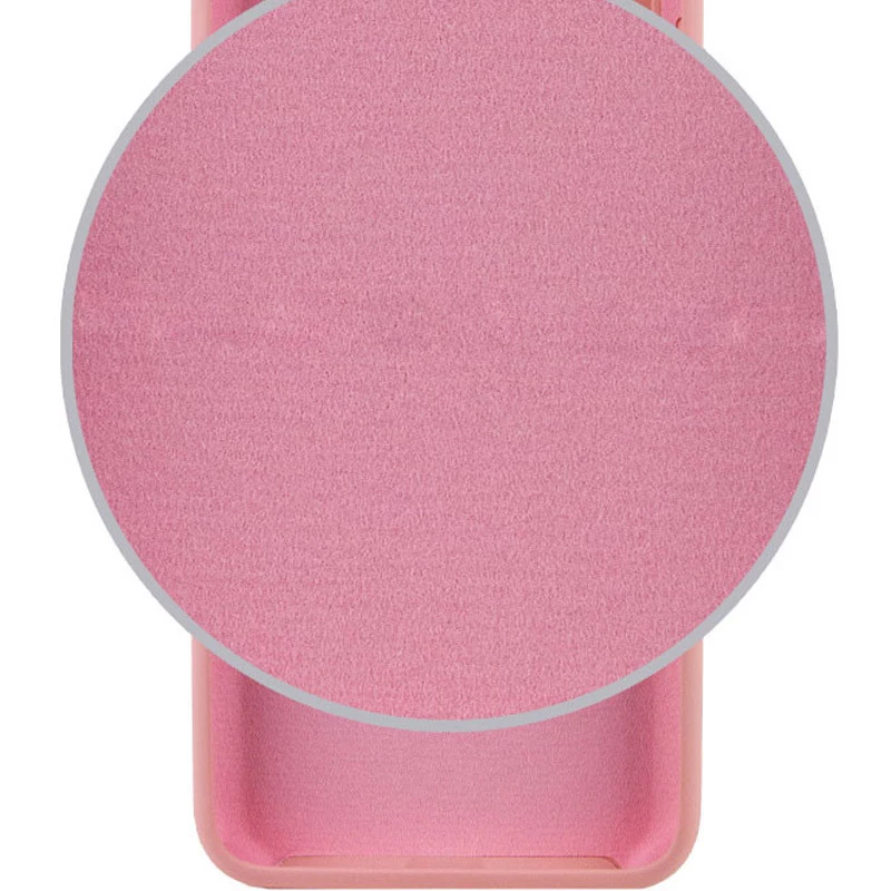 Чехол Silicone Case с закрытым низом и защитой камеры для Xiaomi Redmi Note 14 Pro 4G – Розовый / Pink. Фото 3 из 4