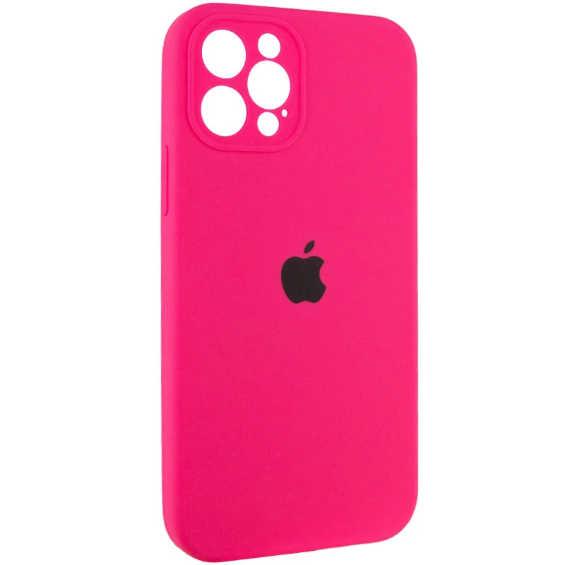 Чехол Silicone Case с защитой камеры для Apple iPhone 12 Pro (6.1") – Розовый / Barbie pink. Фото 3 из 7