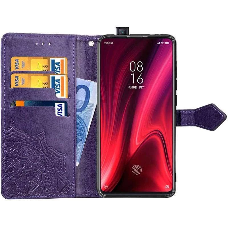 Шкіряний чохол-книжка Art Case з візитницею для Xiaomi Redmi K20 / K20 Pro / Mi9T / Mi9T Pro – Фіолетовий. Фото 3 з 6