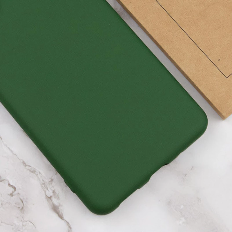 Чохол Silicone Case Lakshmi Plus з закритою камерою на Motorola Moto G85 – Зелений / Dark green. Фото 6 з 6