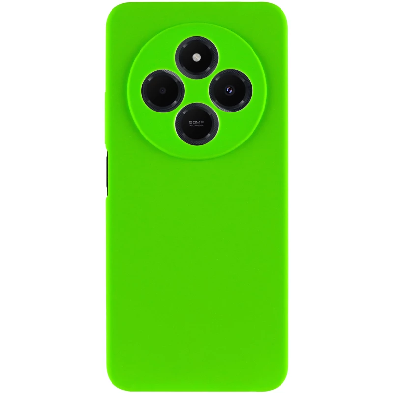 Чохол Silicone Case Lakshmi Plus з закритою камерою на Xiaomi Redmi 14C / Poco C75 – Салатовий / Neon Green. Фото 3 з 6