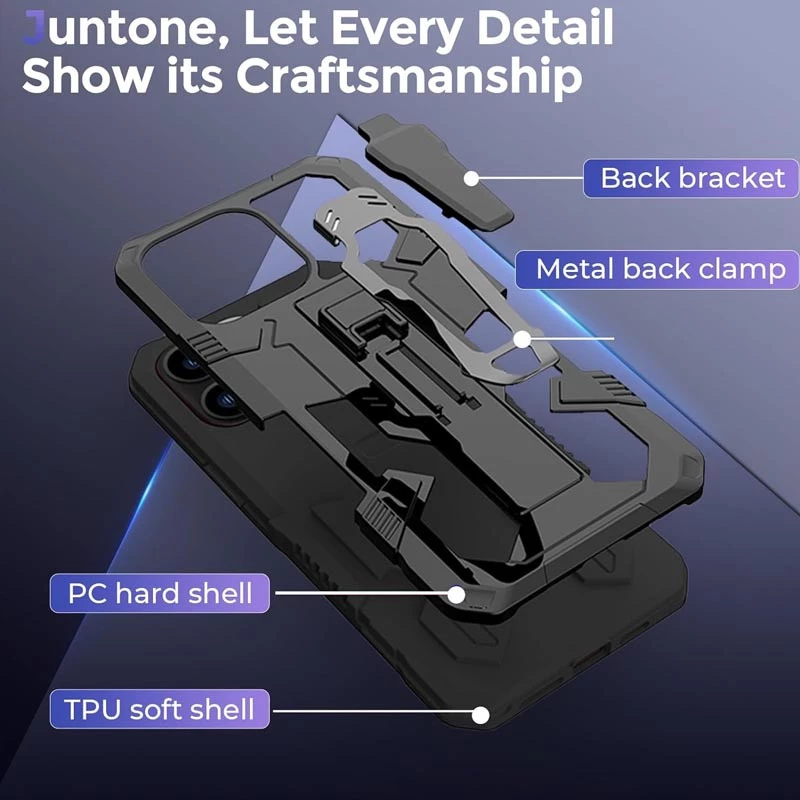 Противоударный чехол Defender Clip для Apple iPhone 13 Pro (6.1") – Black. Фото 4 из 7