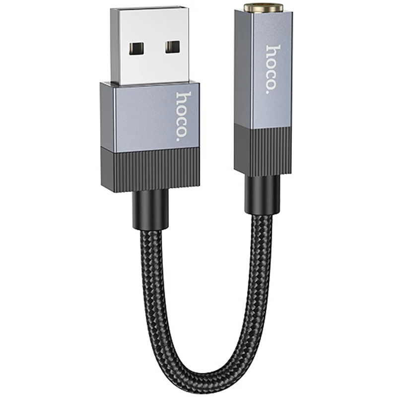 Перехідник Hoco UPA32D Clever USB to 3.5mm – Black. Фото 1 з 5