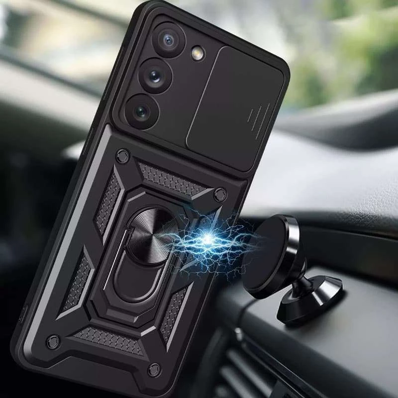 Протиударний чохол Serge Ring з захистом камери на Samsung Galaxy S23+ – Чорний. Фото 7 з 17