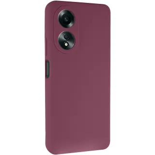 Чехол Silicone Case Lakshmi Premium з закритою камерою на Oppo A58 4G — Бордовый / Plum