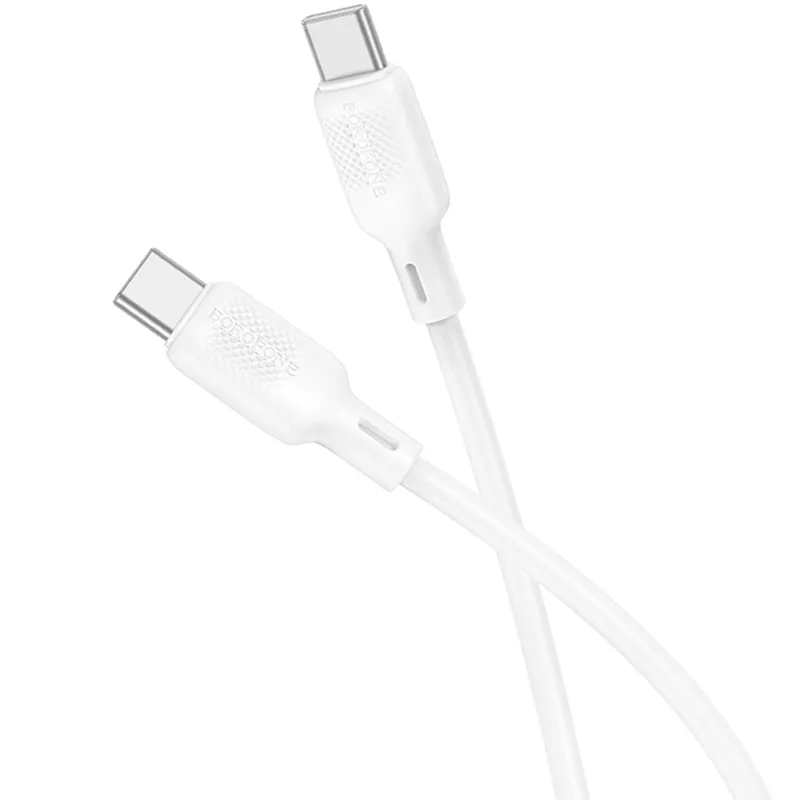 Дата кабель Borofone BX113 Lenny Type-C to Type-C 60W (1m) – White. Фото 3 з 4