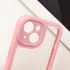 Прозорий силіконовий чохол з кольоровою на окантовкою на Apple iPhone 15 (6.1") – Pink. Фото 7 з 7