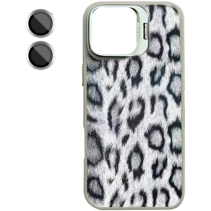 Чохол TPU+PC Wild Leopard with MagSafe and Lens для Apple iPhone 17 (6.3") – Grey. Фото 3 з 3