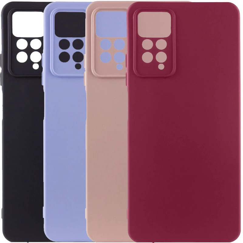 Кольоровий силіконовий чохол GETMAN із закритою камерою для Xiaomi Redmi Note 11 Pro 4G/5G фото 2 з 2
