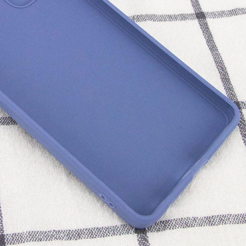 Цветной силиконовый чехол с защитой камеры для Infinix Smart 7 HD – Голубой / Mist blue. Фото 3 из 3