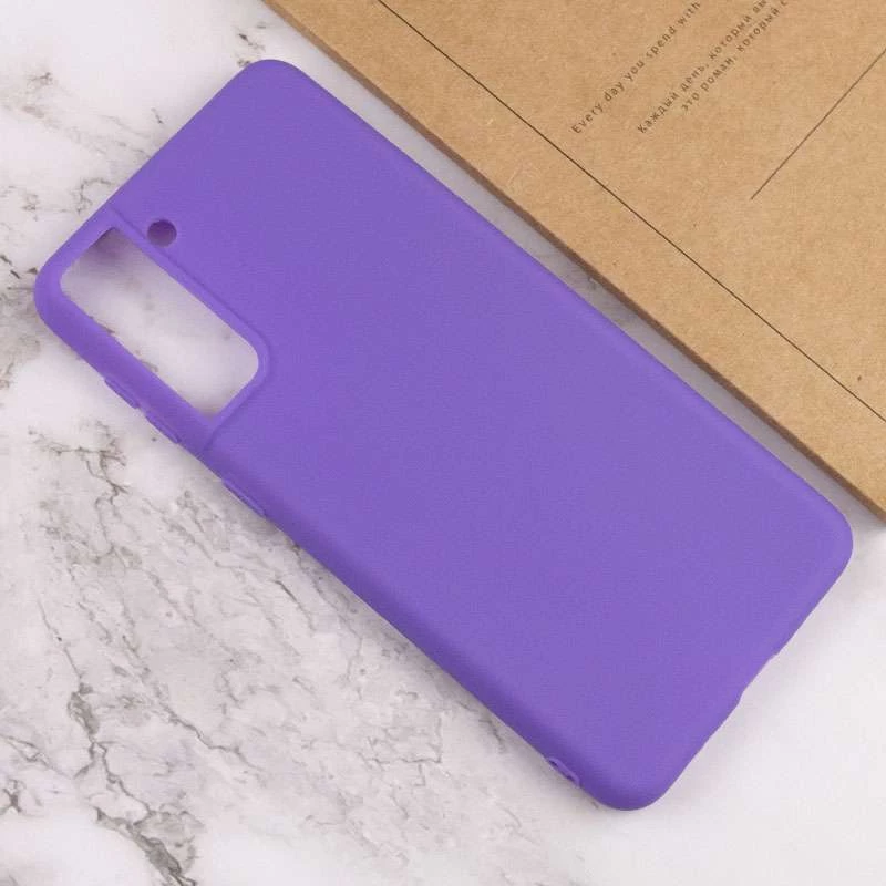 Кольоровий силіконовий чохол на Samsung Galaxy S21+ – Бузковий. Фото 4 з 4